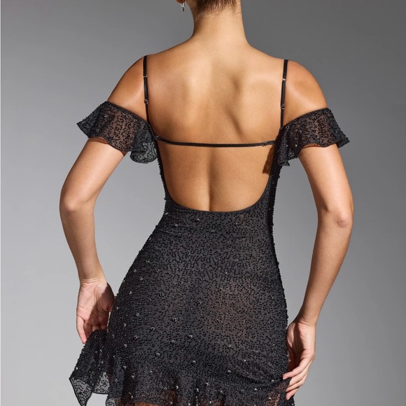 Ohpolly Embellished Black Mini Dress - Picture 2 of 2